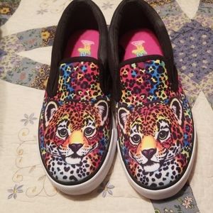Womens sz 8 Lisa Frank 90s slip ons shoes flats